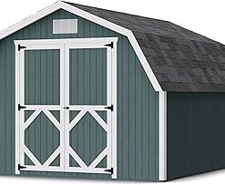 10x12 Classic Gambrel Barn with 4 ft. Sidewalls with Floor, Outdoor Wood Storage Shed Do-It-Yourself Precut Kit