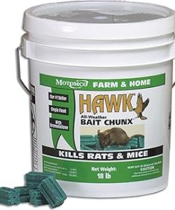 106445 Hawk All-Weather Bait Chunx Rat & Mouse Killer, 18 lb