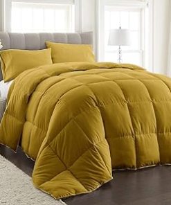 1 Piece Cotton Comforter 400 Thread Count 600 GSM Corner Tabs Box Stitched Down Ultra Soft Luxury Hotel Quality Comfortable Bedding (Moss, Oversized King)