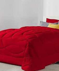 1 Piece U Shape Pattern Comforter Premium Super Soft 400 GSM All Season 800 Thread Count 100% Egyptian Cotton Oversized Super King Size Orange Color