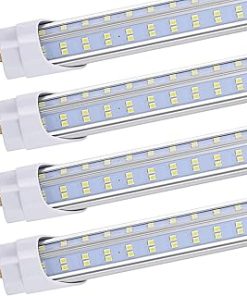 10PCS, 8ft LED Light Bulbs-V Shaped Single Pin Fa8 Base, 270 Degree Angle, T8 T10 T12 8 ft LED Tube, 150w, 6000k Cold White,19000lm, 96" 4 Row LED Replacement for 8Foot Fluorescent Fixtures