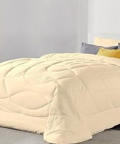 1 Piece U Shape Pattern Comforter Premium Super Soft 400 GSM All Season 800 Thread Count 100% Egyptian Cotton Oversized Super King Size Peach Color