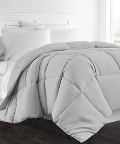 1-Pc Comforter Hotel Luxury– California King 102x96 Size 1-Pc Comforter 100% Egyptian Cotton, 600 Thread Count, 100 GSM Fiber Fill - Machine Washable, Silver Grey Solid
