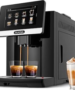 Zulay Magia Fully Automatic Espresso Machine With Grinder - 19 Customizable Coffee Options - Auto-Cleaning For Easy Maintenance - Milk-Foam System For Latte, Cappuccino, Macchiato - New Silver