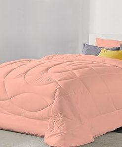 1 Piece U Shape Pattern Comforter Premium Super Soft 400 GSM All Season 800 Thread Count 100% Egyptian Cotton Oversized Super King Size Red Color