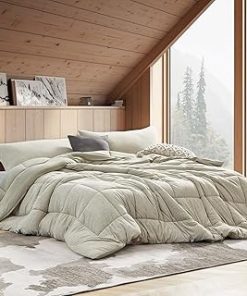 100% All-Natural Australian Wool Bed Comforter with Organic Cotton Cover (Queen Size, Regular Fill), Temperature Regulation, Skin Sensitive, Luxurious Soft Feel, Machine Washable