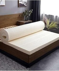 100% Natural Premium Latex Mattress Topper with Cotton Cover, Mattress Topper for Back Pain with Removable & Washable Bamboo Viscose,1in,120x200cm(47x79in)