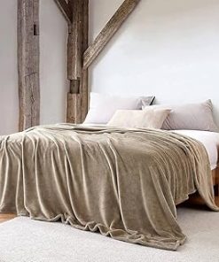 1 Piece Brown Comforter Queen Size Bed Blanket 98" x 94" Winter Twig Casual Style Fleece Material | Home Bedding Ultra Soft Fluffy Luxury Warm All Season Cute Comfy Adult Stylish Aesthetic Lovely