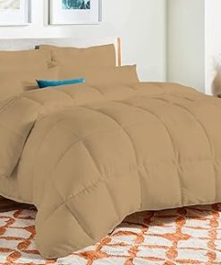 : Light Weight Comforter 3 Pcs. Ultra-Soft Luxury 400 GSM Hotel-Style Thicker for Winter Colder Weather 100% Egyptian Cotton 500 TC Twin XL Size (68''X90'') Solid White