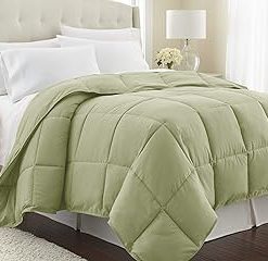 1 Piece Box Stitched Comforter with Corner Tabs 100% Pure Natural Cotton 500 GSM Ultra Soft Fluffy Light Weight Ultimate Design Long Lasting Quilted-Cal-King/King | Brown Only Comforter
