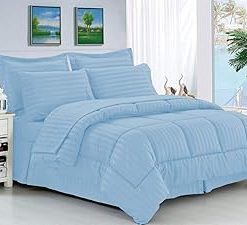 ZHCHAO Bedding Soy Fiber Quilt Winter Comforter Washed Cotton Solid Thicken Blanket Soft Quilt Warm Filling(220cmx240cm)