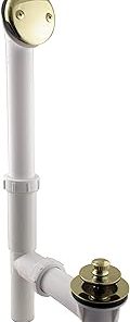 1/2" Copper Stops & Double Offset Bath Supply with Cross Handles, Polished Brass, D136-110X-01
