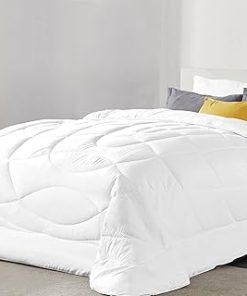 1 Piece U Shape Pattern Comforter Premium Super Soft 400 GSM All Season 800 Thread Count 100% Egyptian Cotton Twin/Twin XL Size Hot Pink Color
