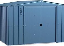 10x12 Classic Steel Storage Shed, Blue Grey
