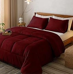 1 Piece Fluffy Down Alternative Comforter Twin Lightweight Cooling Beautiful Modern Contemporary Box Stitch Timeless Aesthetic Grey Bedding Ultra Soft Cozy Plush All Season Elegant Solid Color Cute