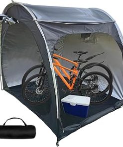 YOXIER Bike Tent, Bike Storage, Large Outdoor Waterproof Bicycle Covers Shelter with Window for 2-3 Bikes,Oversized Outside Portable Sheds with 210D Oxford Fabric for Lawn Mower,Garden Tools Black