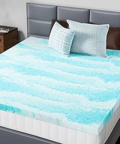 Mattress Topper King - 3 Inch Gel Memory Foam Mattress Topper King Size for Back Pain, CertiPUR-US Certified, Blue