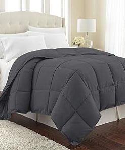 1 Piece Box Stitched Comforter with Corner Tabs 100% Pure Natural Cotton 500 GSM Ultra Soft Fluffy Light Weight Ultimate Design Long Lasting Quilted-Cal-King/King | Blue Only Comforter