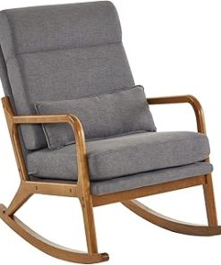 Yoluckea PU Leather Accent Arm Chair Mid Century Modern Upholstered Armchair with Metal Frame Extra-Thick Padded Backrest and Seat Cushion Sofa Chairs for Living Room (Light Grey)