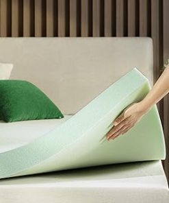 ZINUS 4 Inch Green Tea Memory Foam Mattress Topper, Smaller, More Convenient WonderBox Packaging, Pressure-Relieving Layers, CertiPUR-US Certified, King