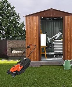 10x10 Ft Sheds & Outdoor Storage - Large Metal Outdoor Storage Shed with Floor Frame Large Heavy Duty Tool Storage She Shed (10x10 Ft)