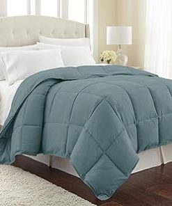 1 Piece Box Stitched Comforter with Corner Tabs 100% Pure Natural Cotton 500 GSM Ultra Soft Fluffy Light Weight Ultimate Design Long Lasting Quilted-Oversized King | Blue Heaven Only Comforter