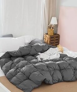 : Light Weight Comforter 3 Pcs. Ultra-Soft Luxury 400 GSM Hotel-Style Thicker for Winter Colder Weather 100% Egyptian Cotton 500 TC -Olympic Queen Size (98''X98'') Solid Ivory