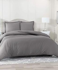 1 Piece Comforter 400 Thread Count Pinch Pleated Ultra Soft Egyptian Cotton Comfortable Bedding (Dark Grey, California King)