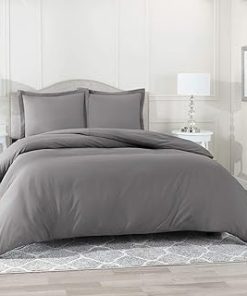 1 Piece Comforter 400 Thread Count Pinch Pleated Ultra Soft Egyptian Cotton Comfortable Bedding (Dark Grey, Full)