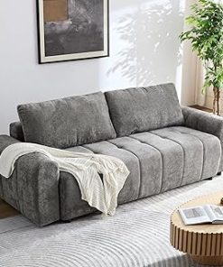 115" U Shaped Modular Sofa,6 Seat Reversible Free Combination Chenille Couch Set,Convertible Sleeper Couched,with Ottoman,for Living Room, Apartment,Sleeping Room,Gray