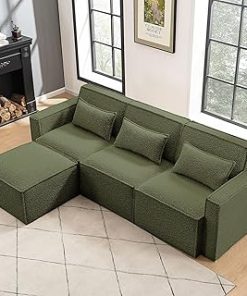 110" Modern L-shaped Sectional Sofa with Big Chaise,Upholstered Sleeper Couch W/ 6 Throw Pillows & Generously Armrests,Easy Assembly,Spacious Loveseat for Living Room Apartment Home,Dark Brown