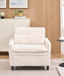 YOSHOOT Folding Couch Sofa Bed, Convertible Sleeper Chairs with Back Support, Foldable Couch Futon Mattress with Pillow, Portable Fold Out Chair Bed Floor Mattress Floor Couch for Living Room